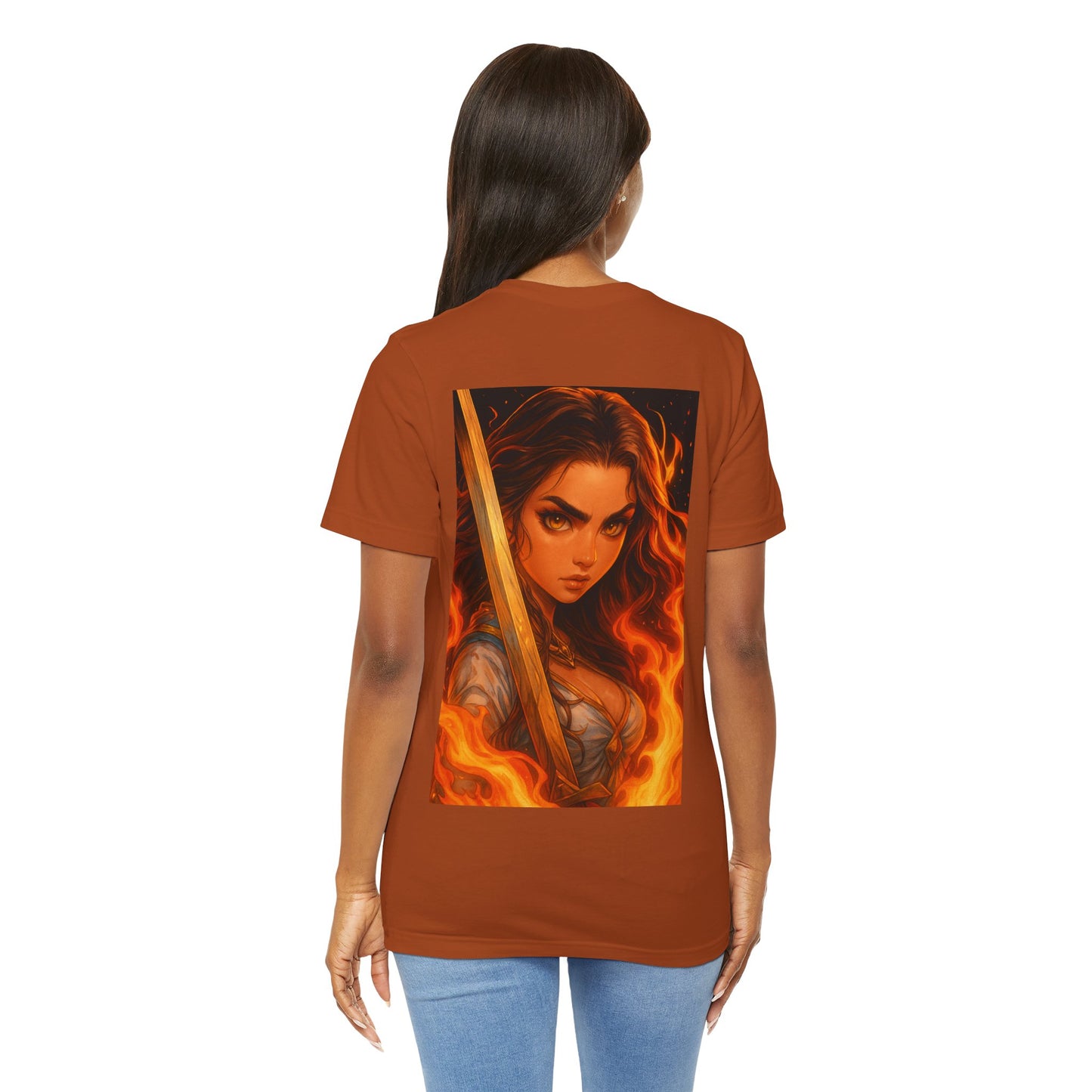 Aesthetic Chaos, woman with large sword, Unisex Jersey Short Sleeve Tee