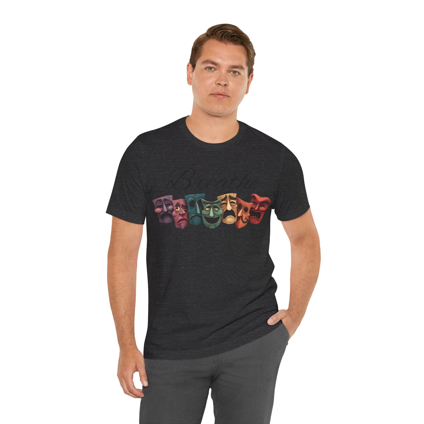 Breathe Drama mask Unisex Jersey Short Sleeve Tee