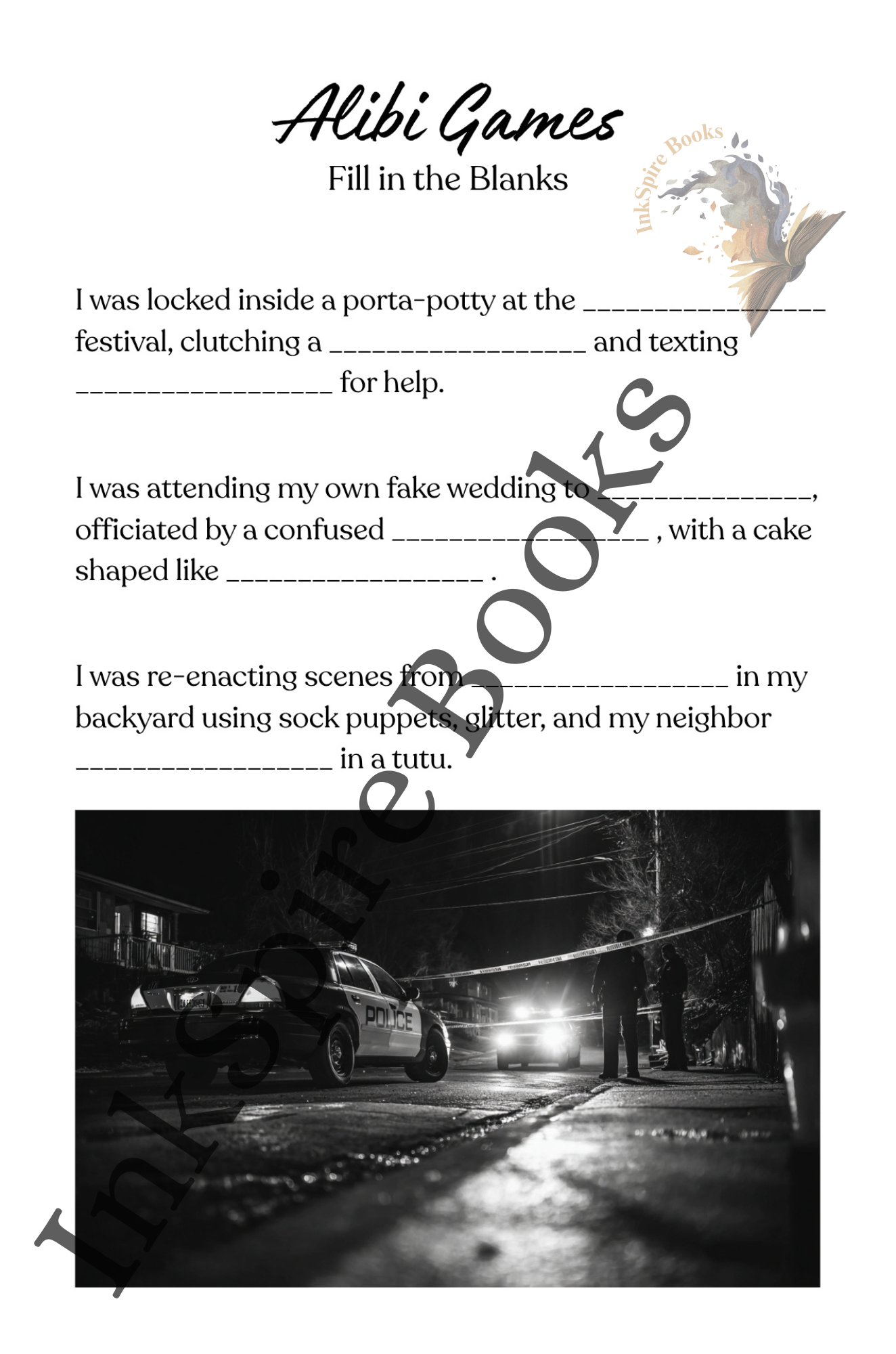 Bloodstains & Brain Games: A True Crime Activity Book