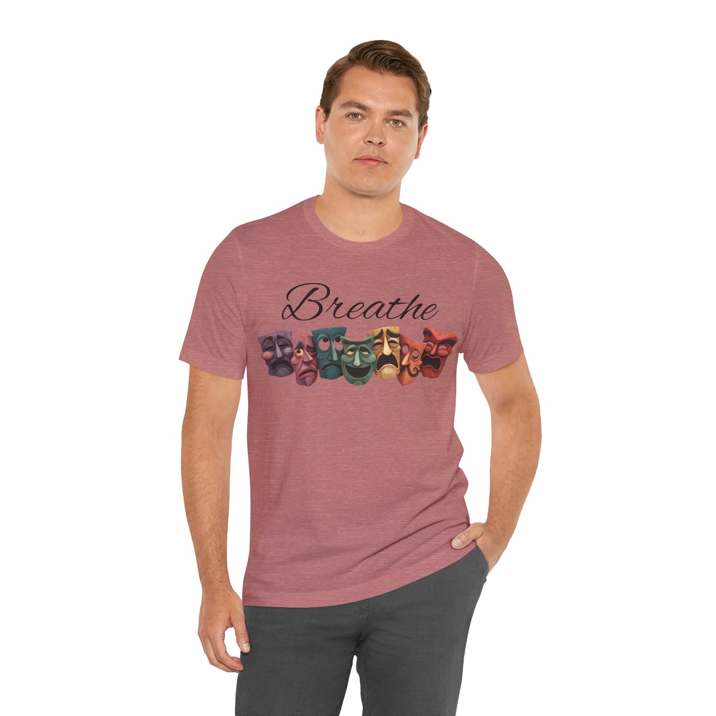 Breathe Drama mask Unisex Jersey Short Sleeve Tee
