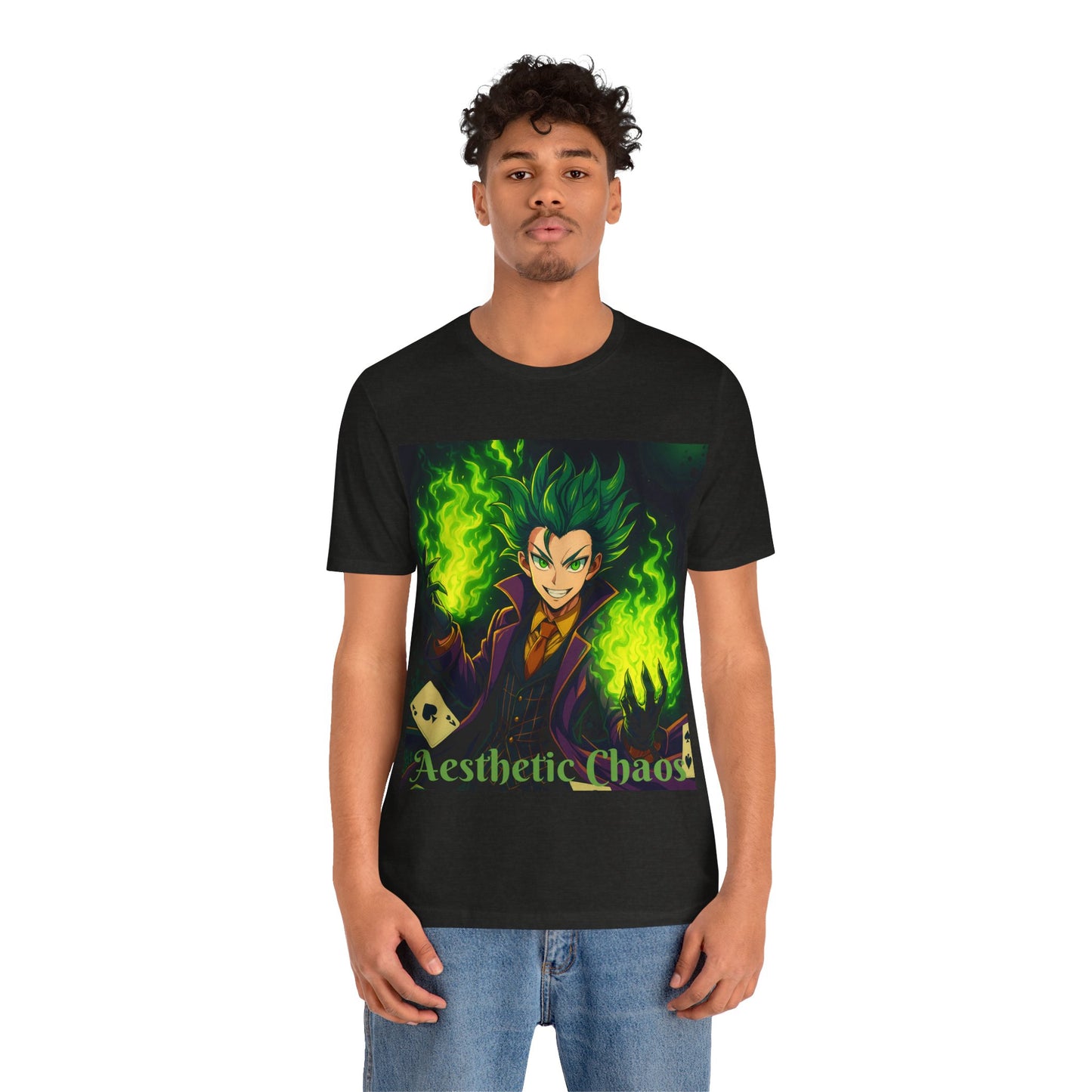 Aesthetic Chaos, anime clown, joker card clown Unisex Jersey Short Sleeve Tee