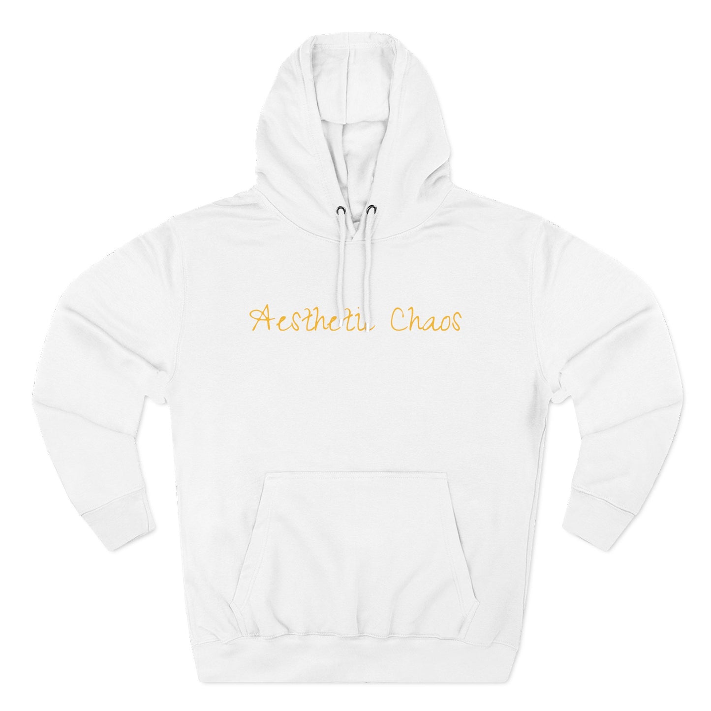 Aesthetic Chaos, blond anime woman with large sword Three-Panel Fleece Hoodie