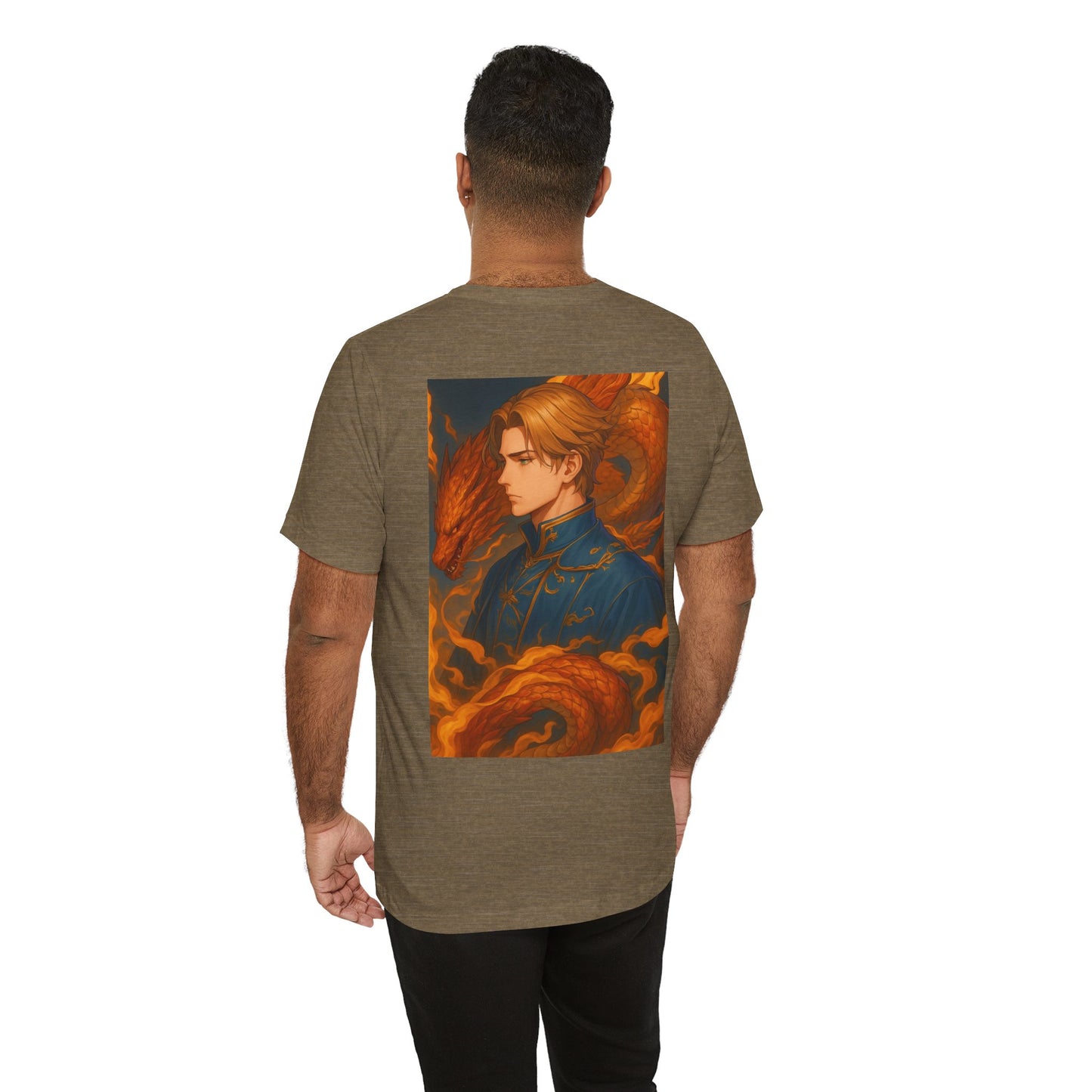 Aesthetic Chaos, Man with dragon, Unisex Jersey Short Sleeve Tee