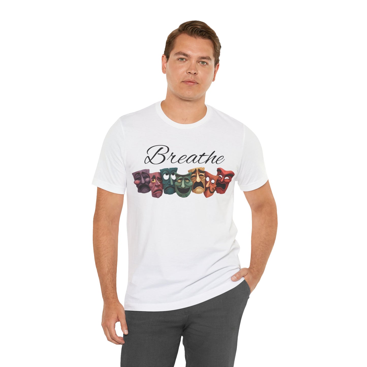 Breathe Drama mask Unisex Jersey Short Sleeve Tee