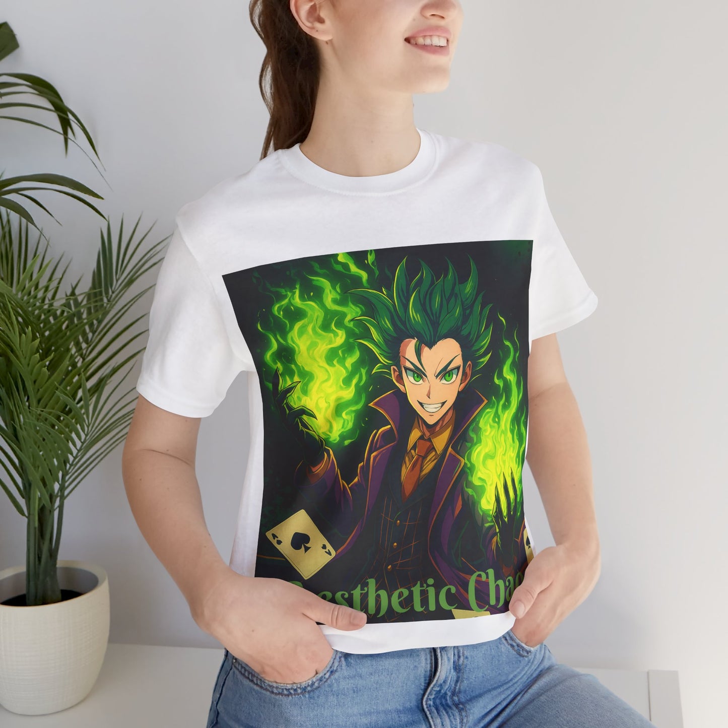 Aesthetic Chaos, anime clown, joker card clown Unisex Jersey Short Sleeve Tee