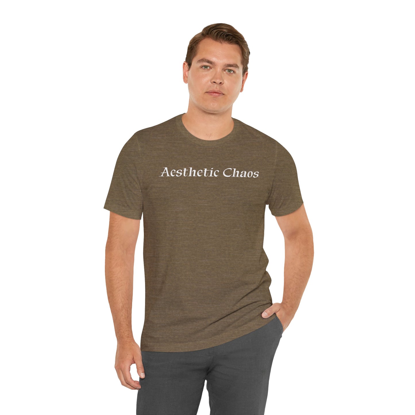 Aesthetic Chaos, Anime style, man with large sword, Unisex Jersey Short Sleeve Tee