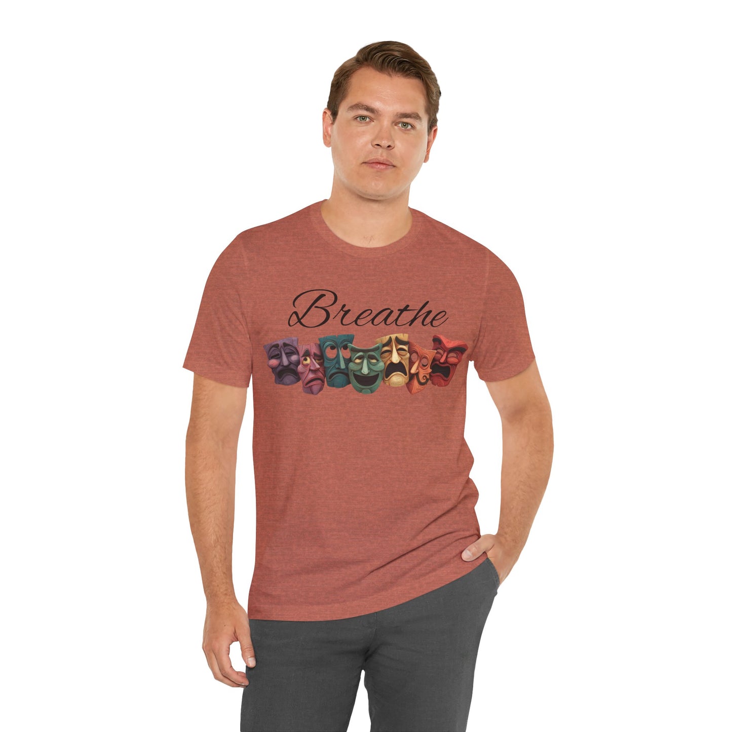 Breathe Drama mask Unisex Jersey Short Sleeve Tee
