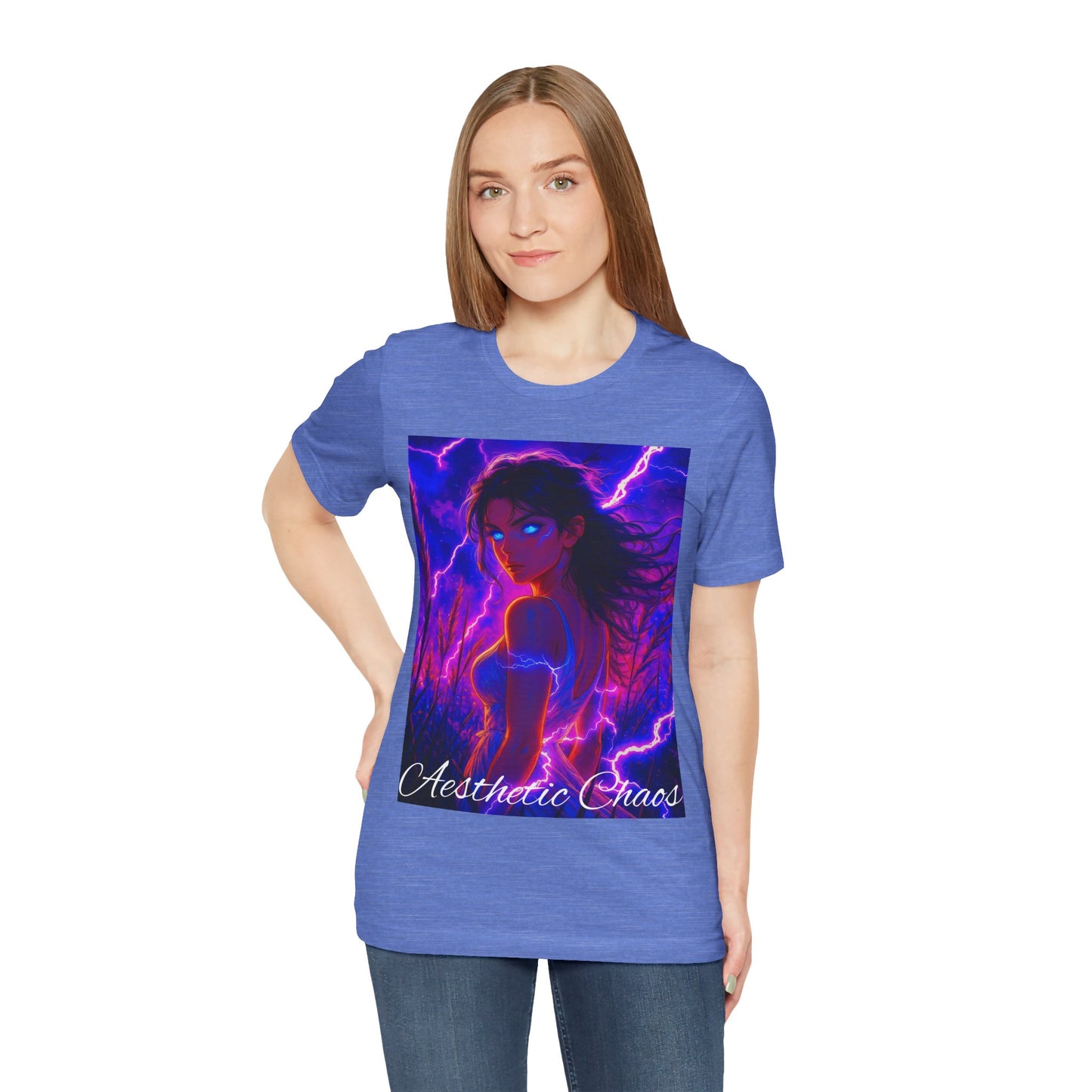 Aesthetic Chaos, Electric woman Graphic Unisex Jersey Short Sleeve Tee