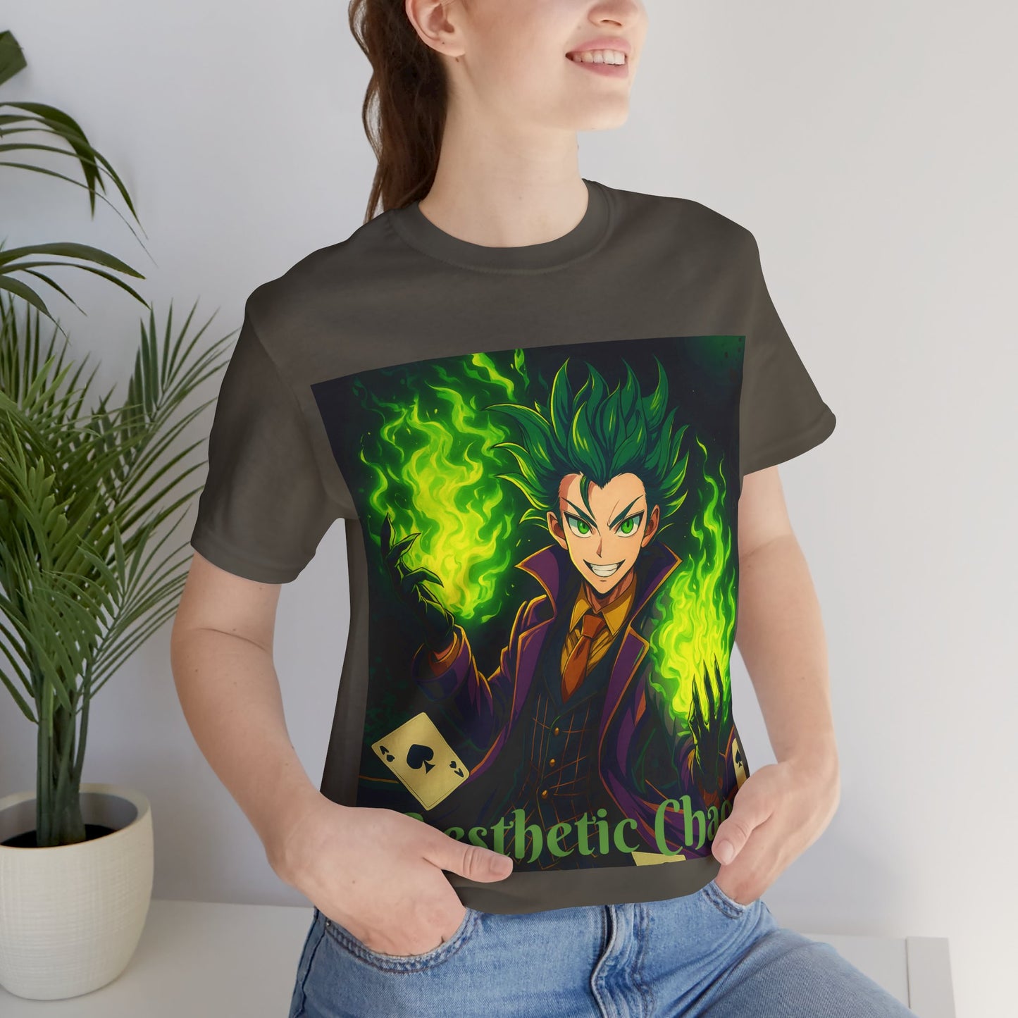 Aesthetic Chaos, anime clown, joker card clown Unisex Jersey Short Sleeve Tee