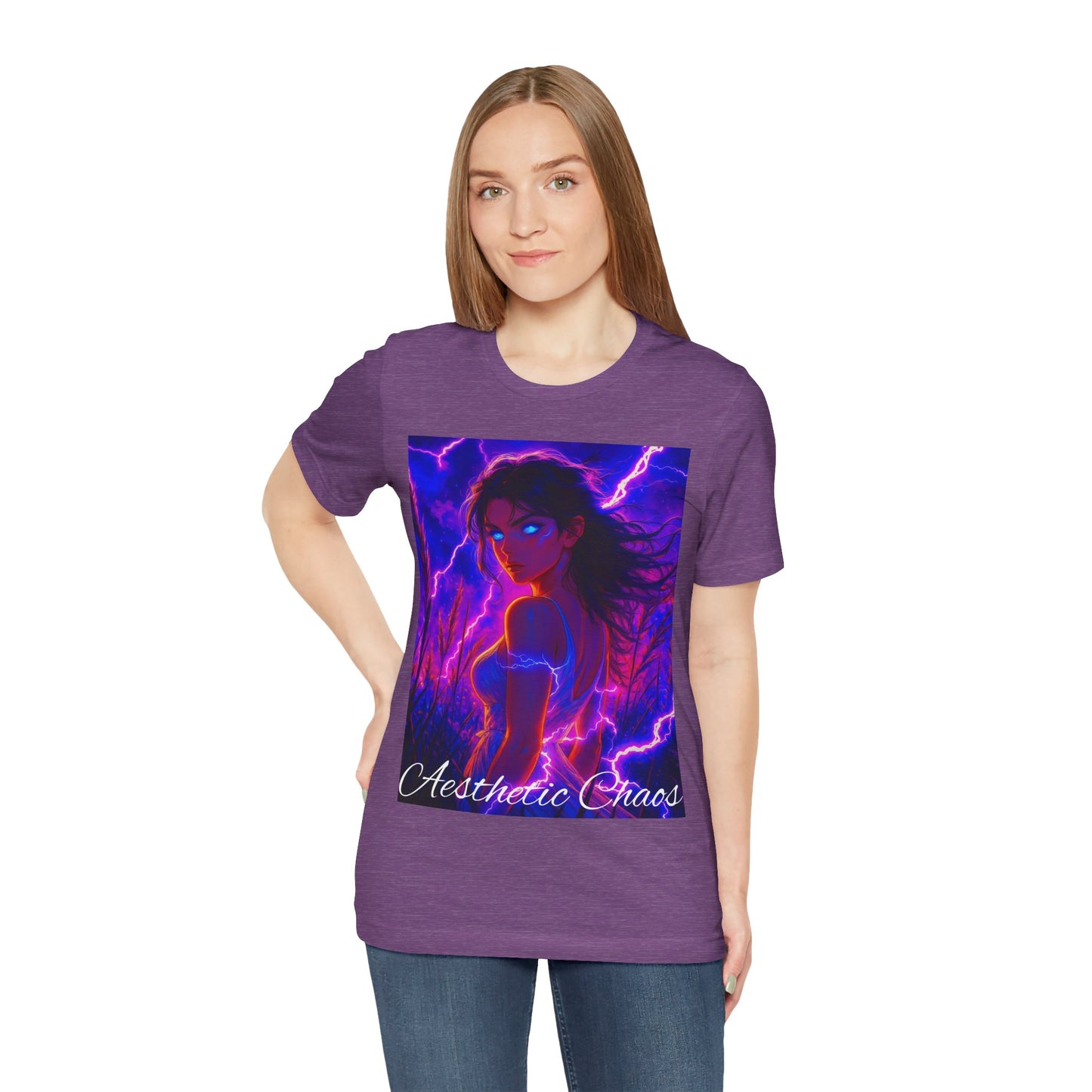 Aesthetic Chaos, Electric woman Graphic Unisex Jersey Short Sleeve Tee