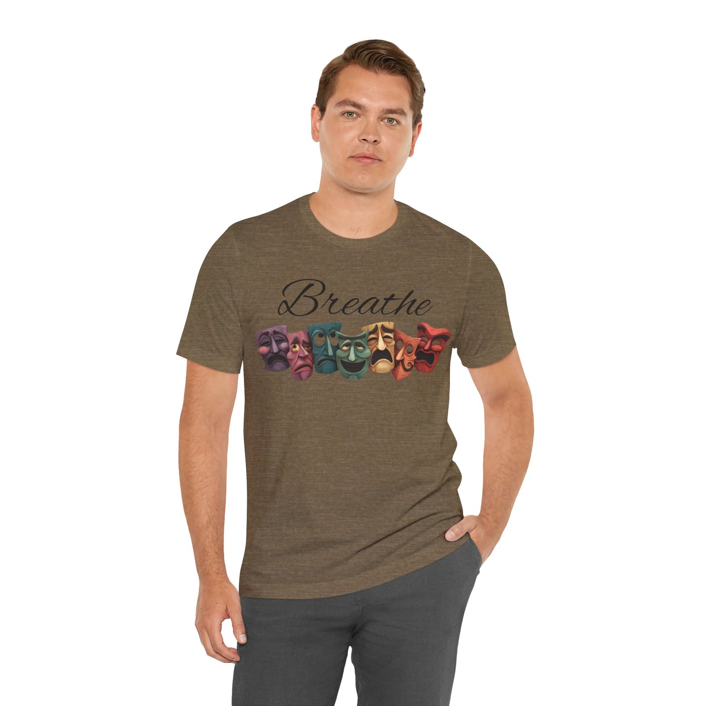 Breathe Drama mask Unisex Jersey Short Sleeve Tee