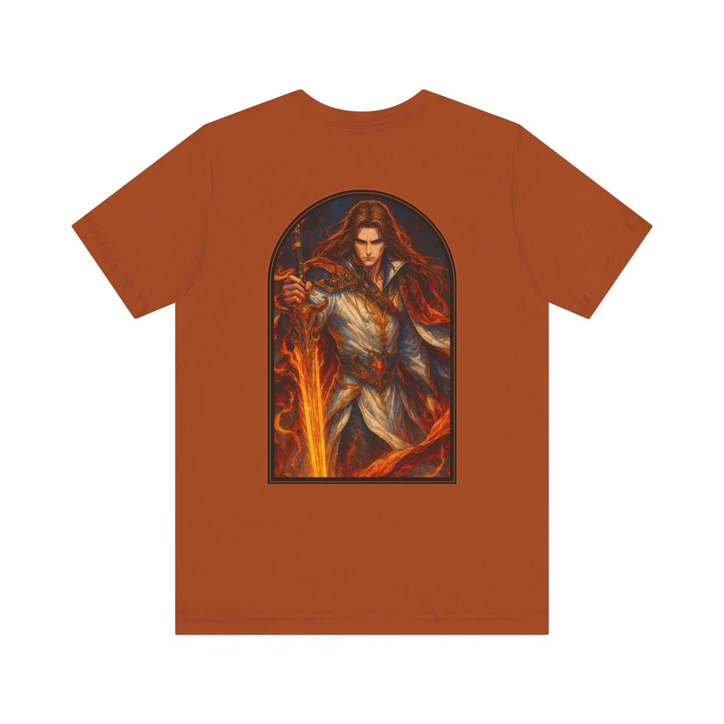 Aesthetic Chaos, Anime style, man with large sword, Unisex Jersey Short Sleeve Tee