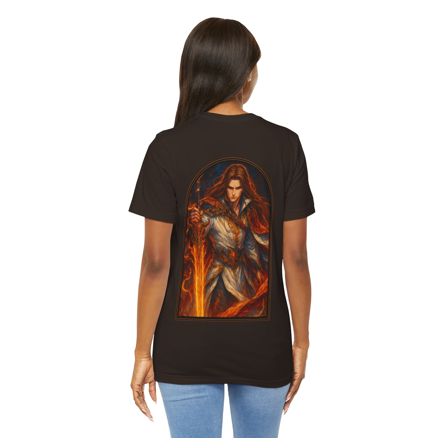 Aesthetic Chaos, Anime style, man with large sword, Unisex Jersey Short Sleeve Tee