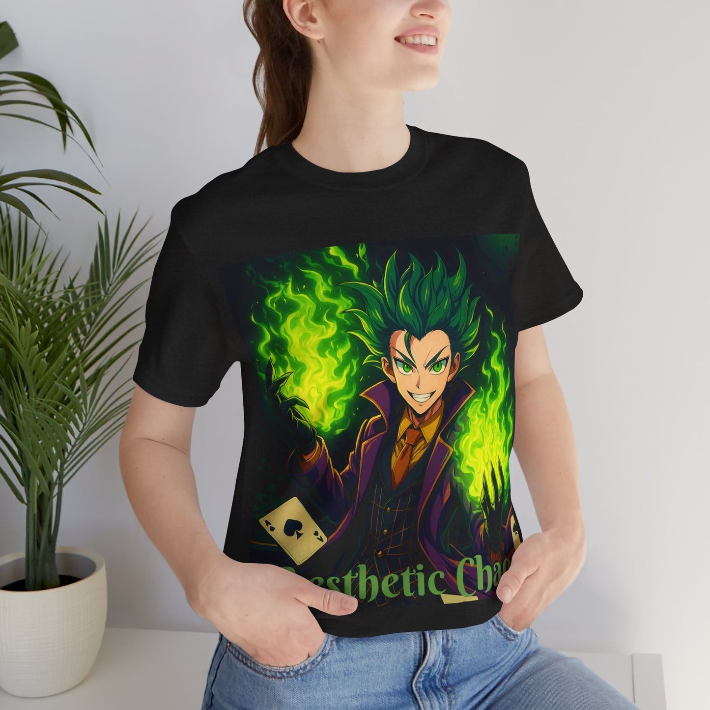 Aesthetic Chaos, anime clown, joker card clown Unisex Jersey Short Sleeve Tee
