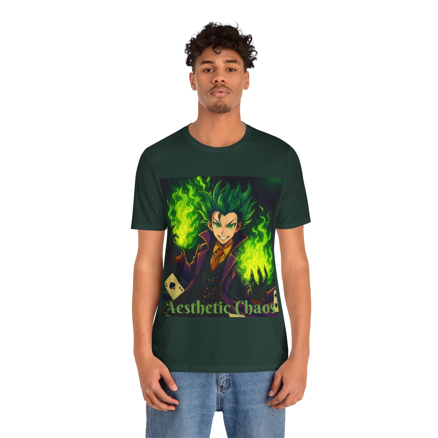 Aesthetic Chaos, anime clown, joker card clown Unisex Jersey Short Sleeve Tee