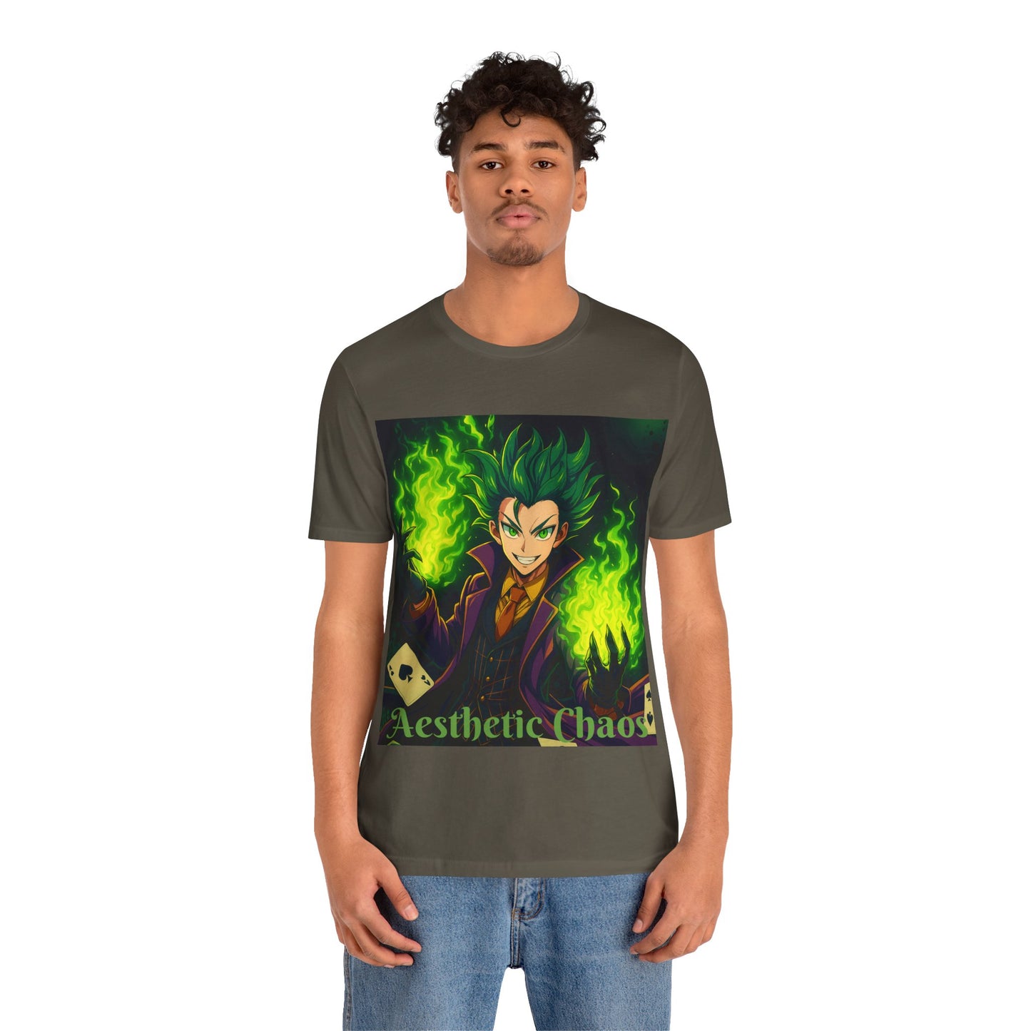 Aesthetic Chaos, anime clown, joker card clown Unisex Jersey Short Sleeve Tee