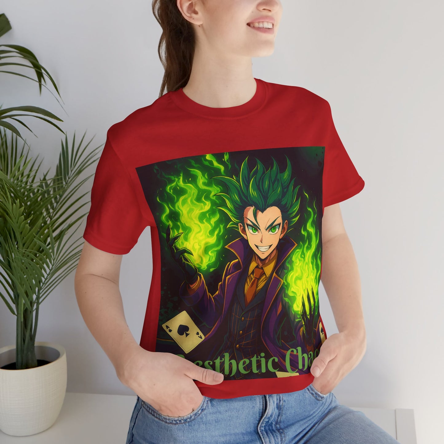 Aesthetic Chaos, anime clown, joker card clown Unisex Jersey Short Sleeve Tee