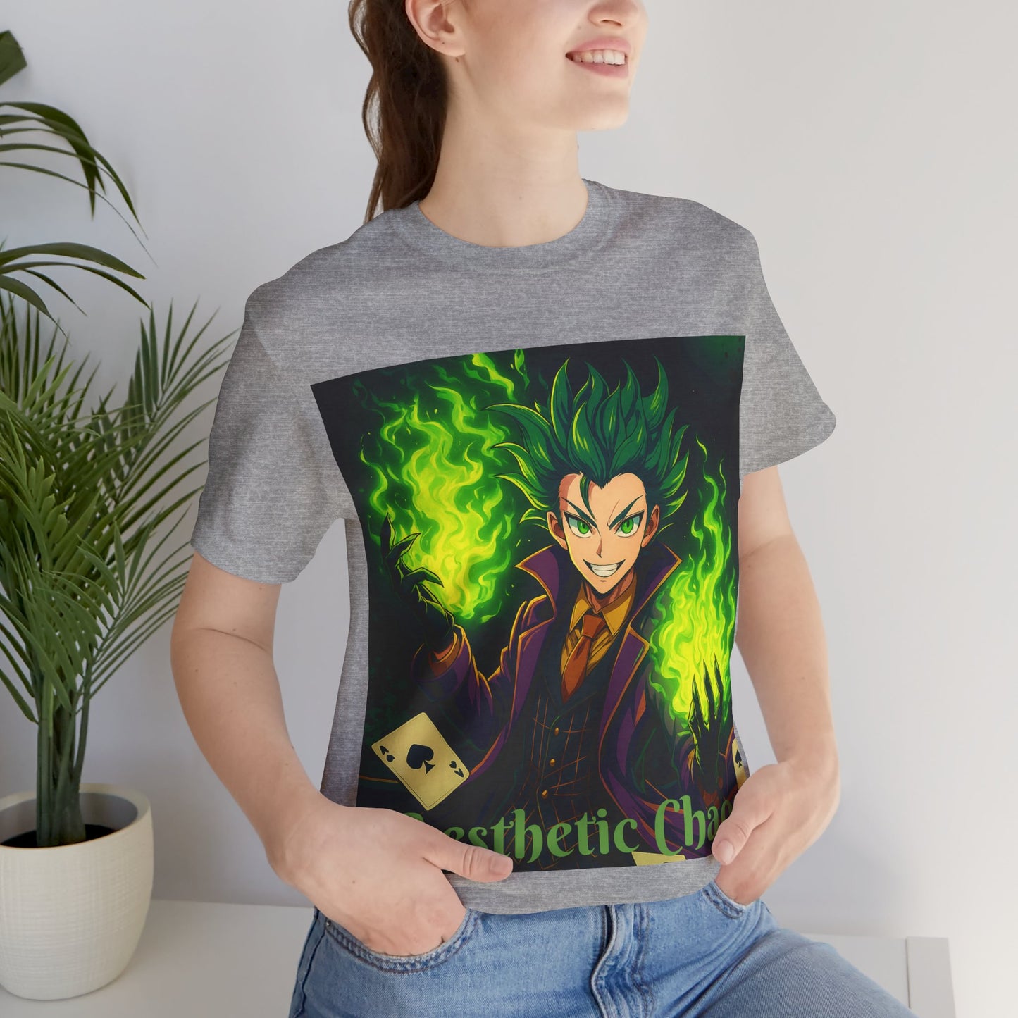 Aesthetic Chaos, anime clown, joker card clown Unisex Jersey Short Sleeve Tee