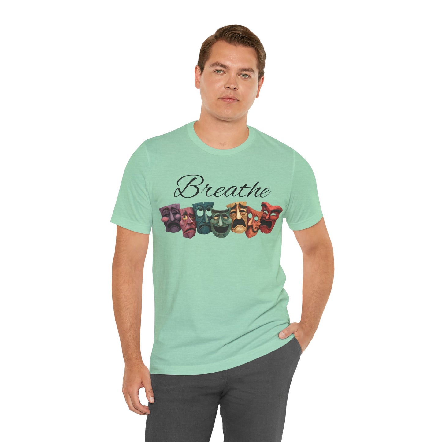 Breathe Drama mask Unisex Jersey Short Sleeve Tee