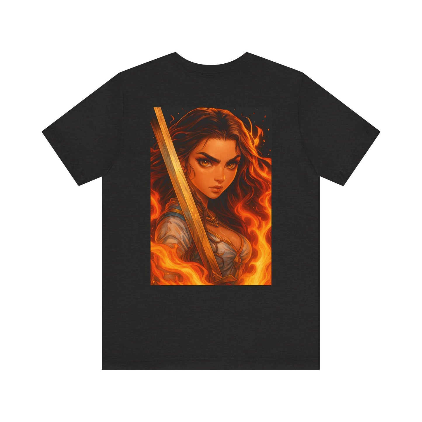 Aesthetic Chaos, woman with large sword, Unisex Jersey Short Sleeve Tee