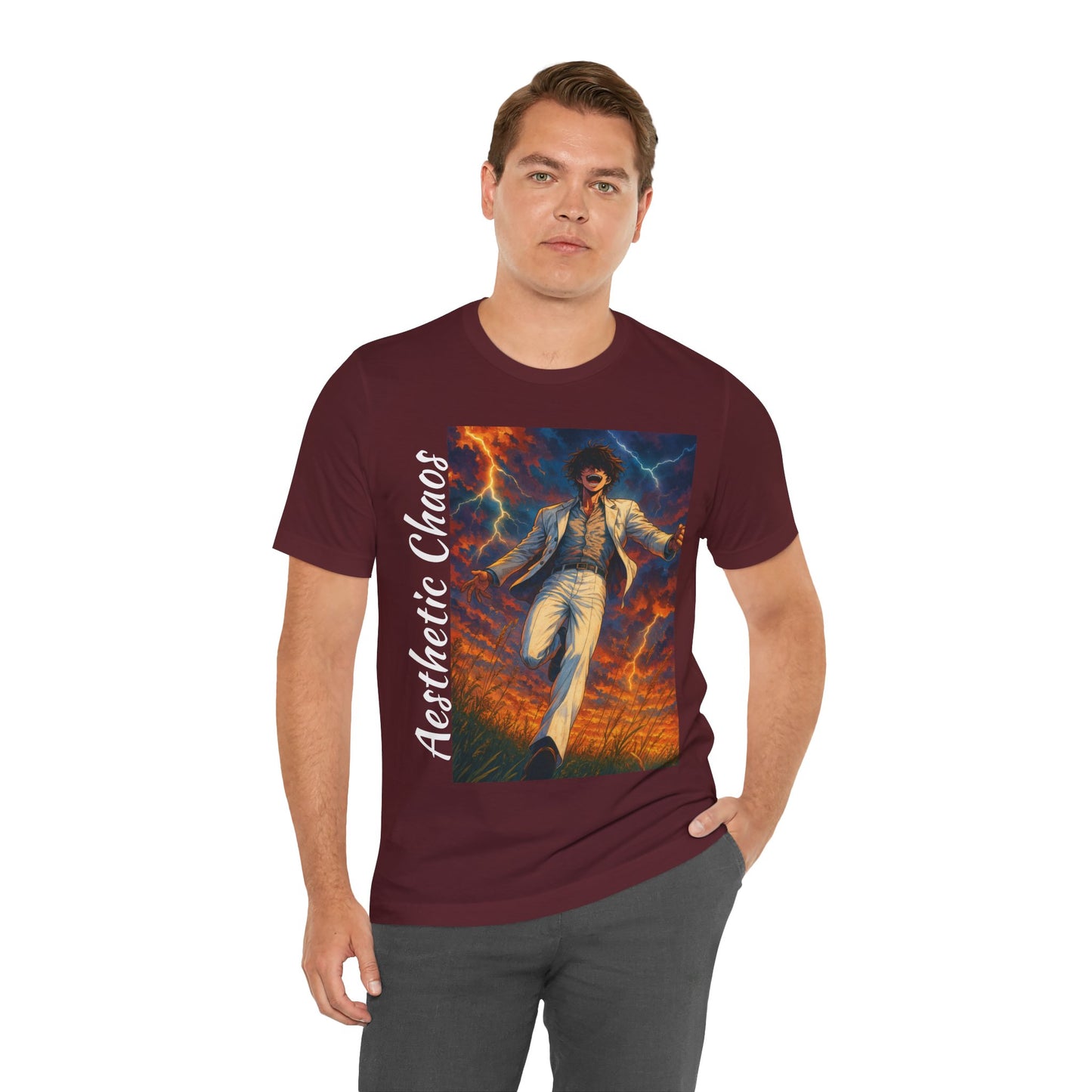 Aesthetic Chaos, Confident Villian, Unisex Jersey Short Sleeve Tee