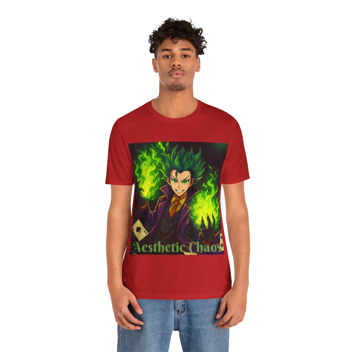 Aesthetic Chaos, anime clown, joker card clown Unisex Jersey Short Sleeve Tee