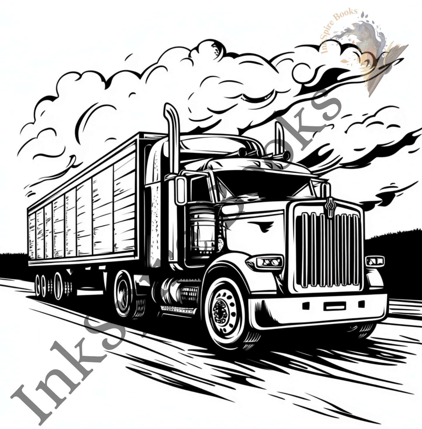 Wheels of Steel: A Truck Coloring Adventure