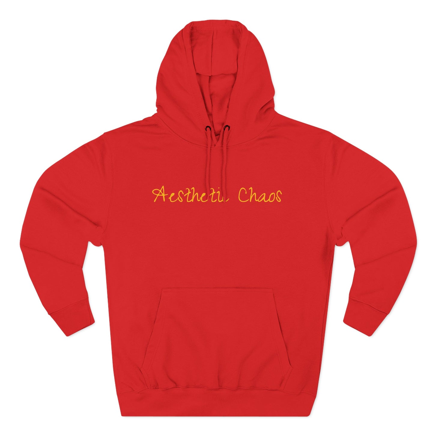 Aesthetic Chaos, blond anime woman with large sword Three-Panel Fleece Hoodie