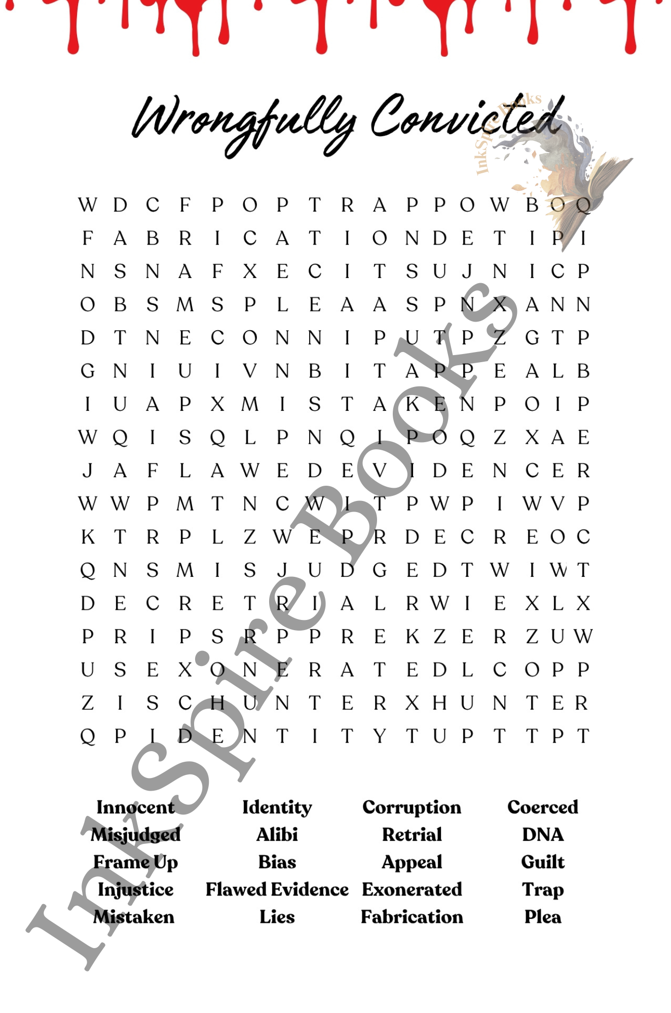 Bloodstains & Brain Games: A True Crime Activity Book