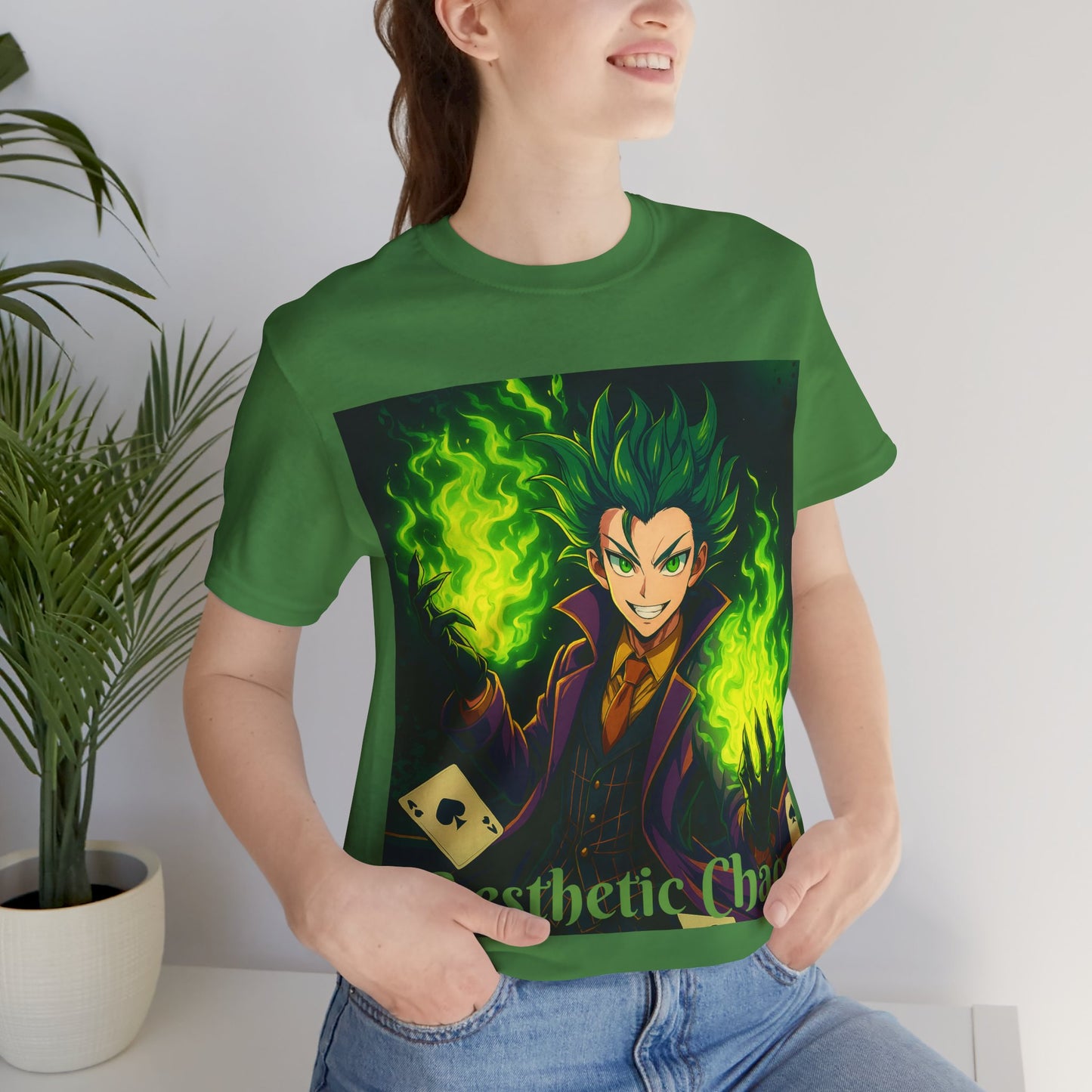 Aesthetic Chaos, anime clown, joker card clown Unisex Jersey Short Sleeve Tee