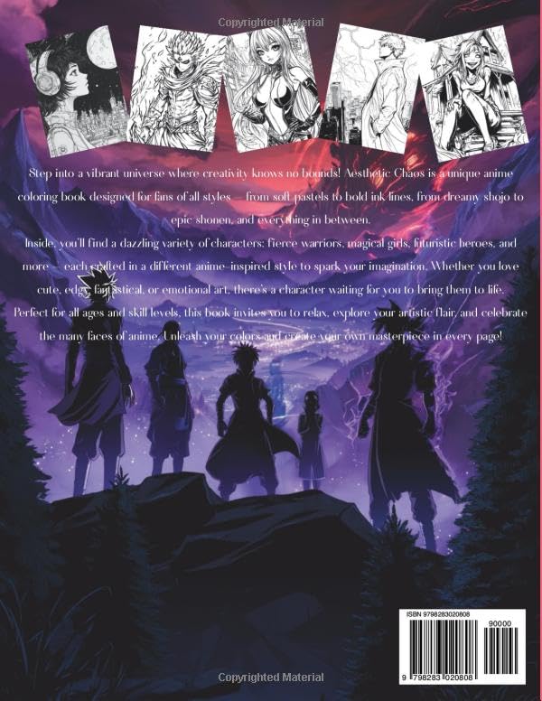 Aesthetic Chaos: Deep Souls and Inked Dreams: An Anime Coloring Book