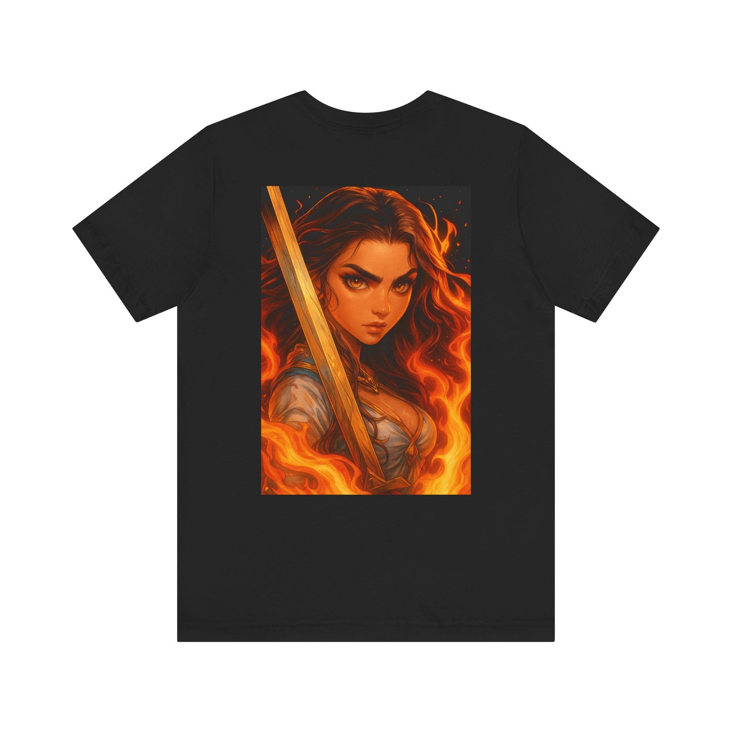 Aesthetic Chaos, woman with large sword, Unisex Jersey Short Sleeve Tee