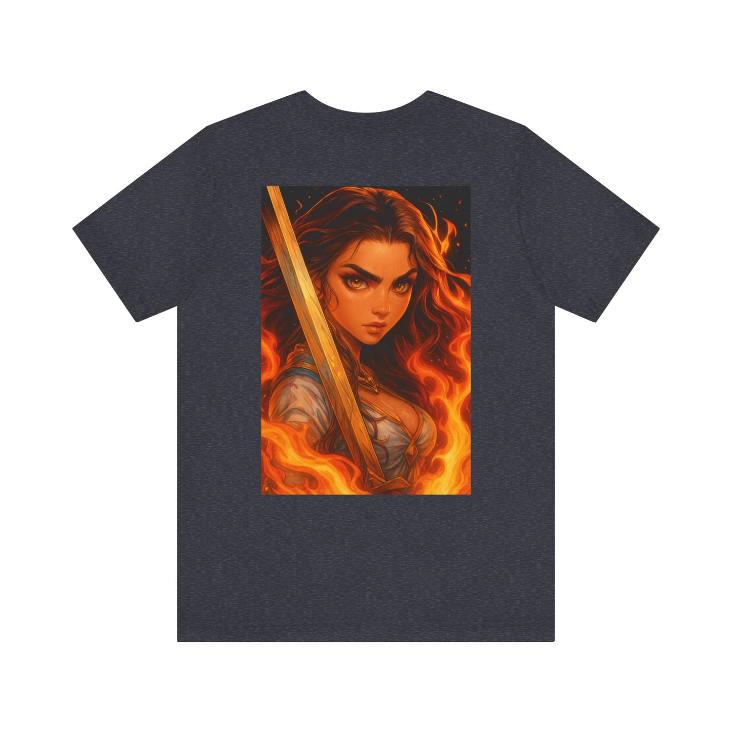 Aesthetic Chaos, woman with large sword, Unisex Jersey Short Sleeve Tee