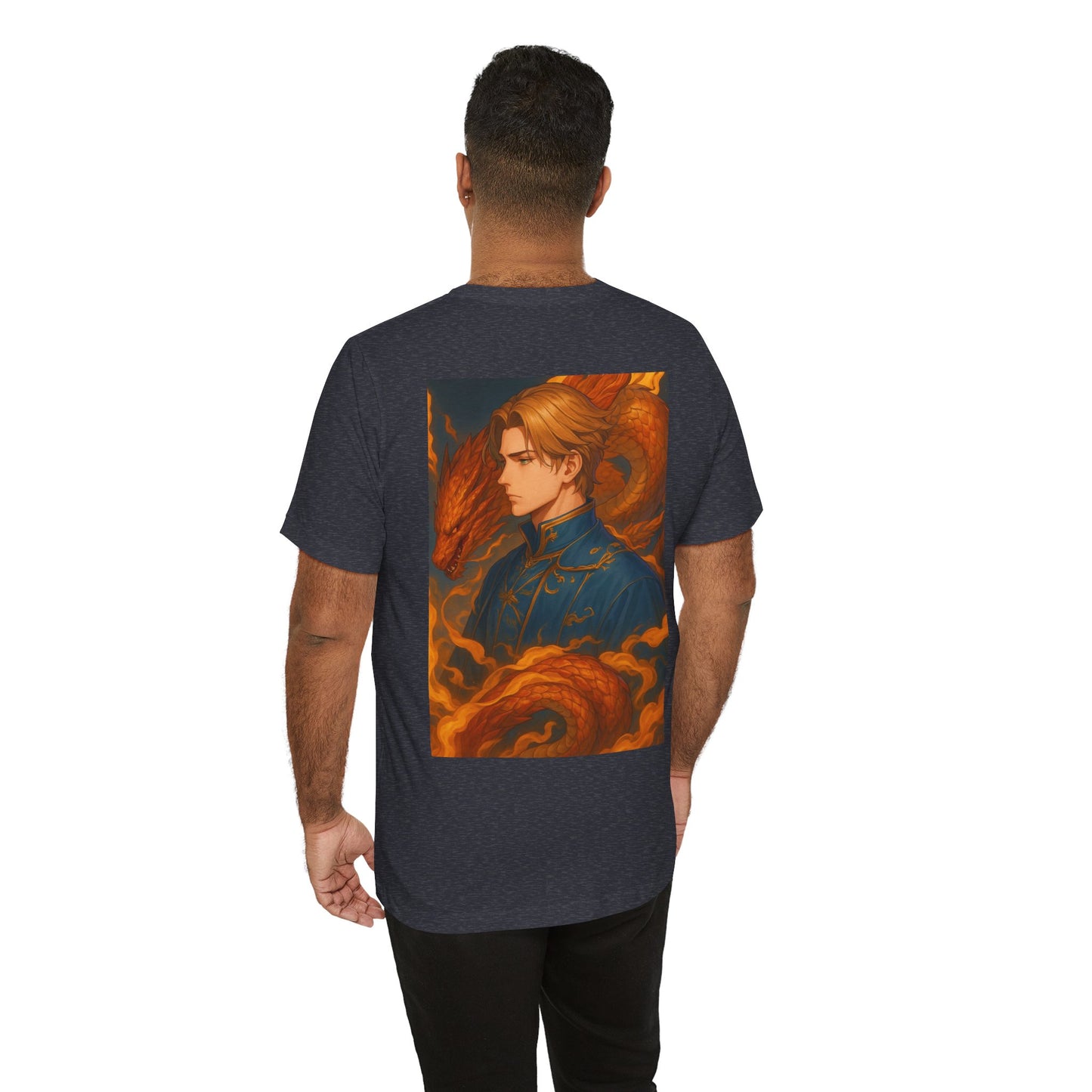 Aesthetic Chaos, Man with dragon, Unisex Jersey Short Sleeve Tee