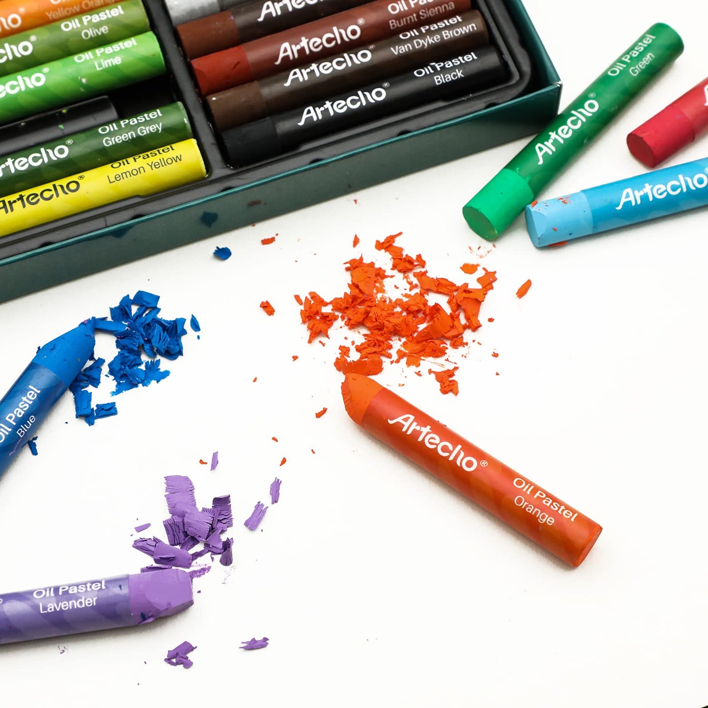 Artecho Oil Pastels Set of 72 Colors, Soft Oil Pastels for Art Painting, Drawing, Blending, Art Supplies for Artists, Beginners, Teachers (10 x 70 mm)