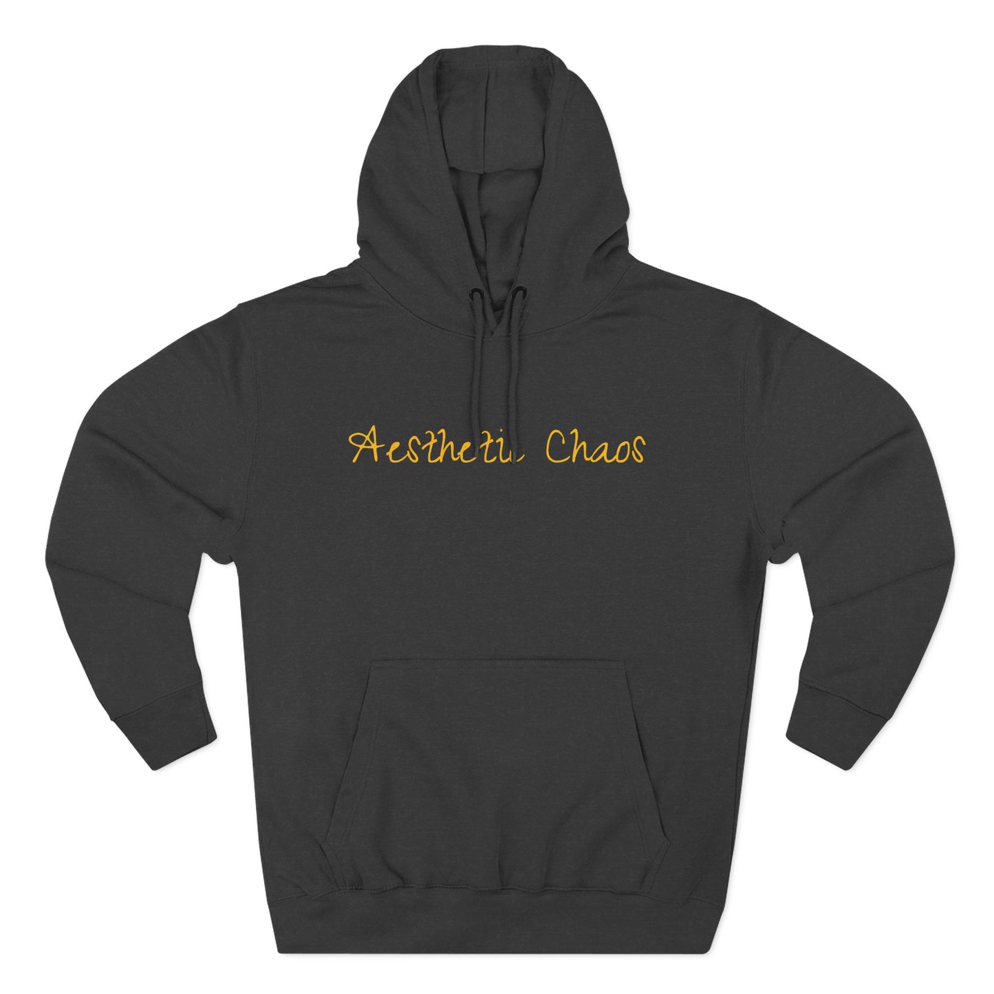 Aesthetic Chaos, blond anime woman with large sword Three-Panel Fleece Hoodie
