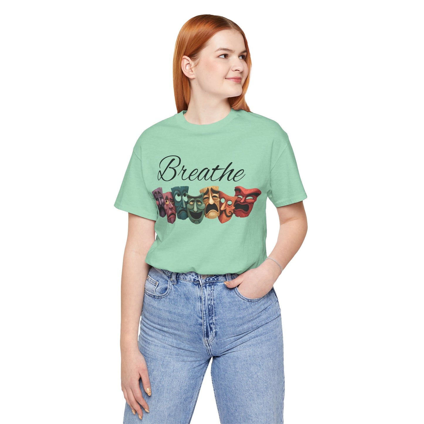 Breathe Drama mask Unisex Jersey Short Sleeve Tee