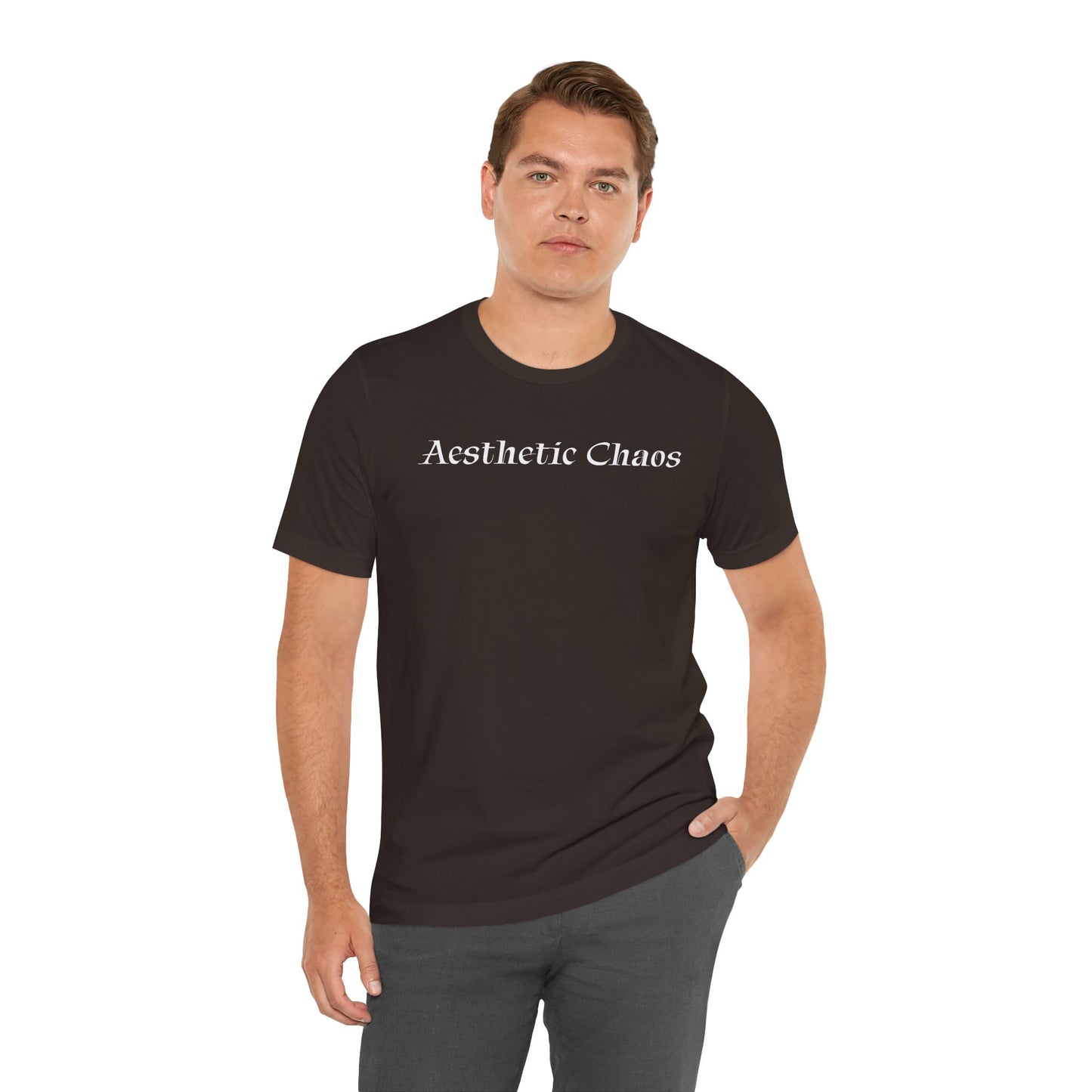 Aesthetic Chaos, Anime style, man with large sword, Unisex Jersey Short Sleeve Tee