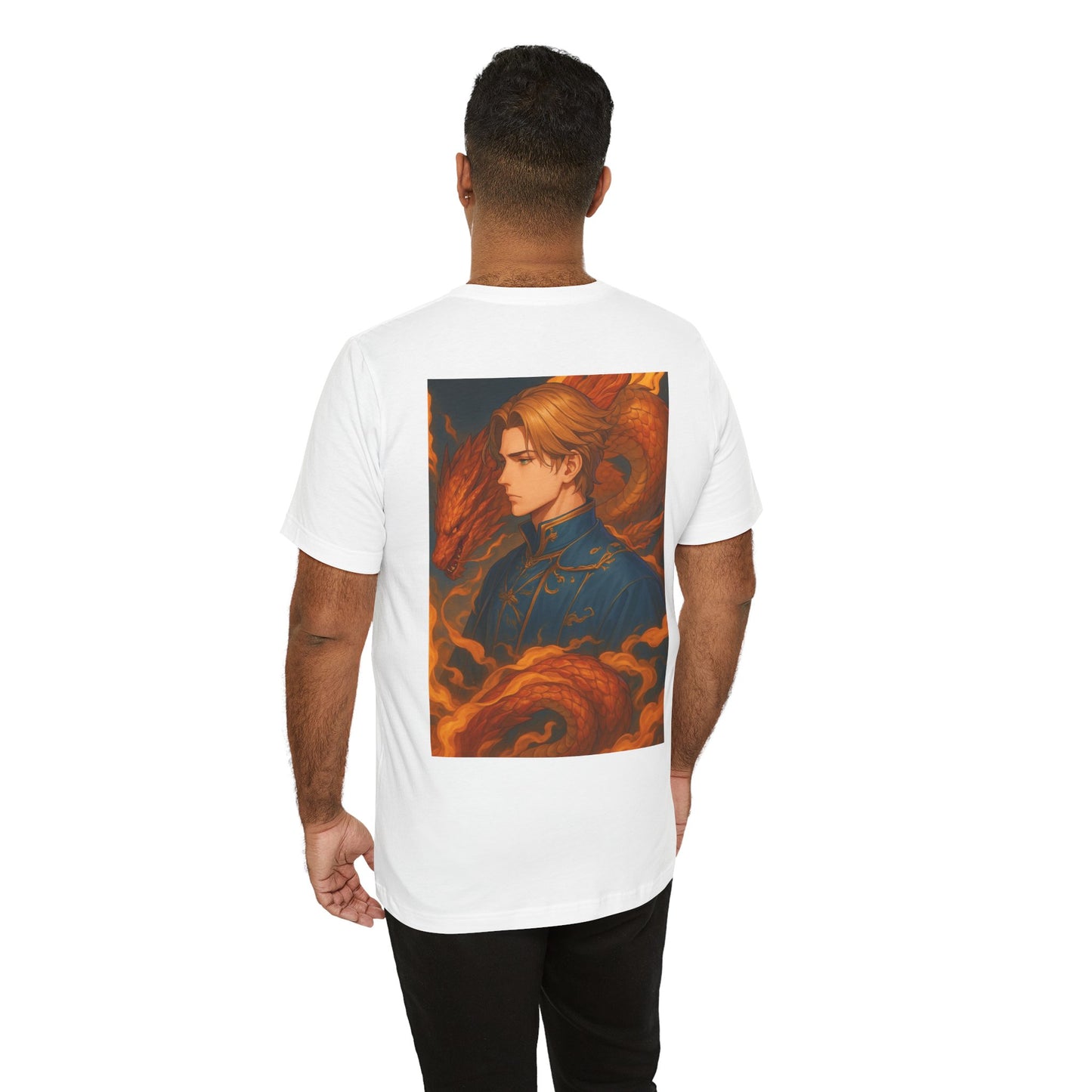 Aesthetic Chaos, Man with dragon, Unisex Jersey Short Sleeve Tee