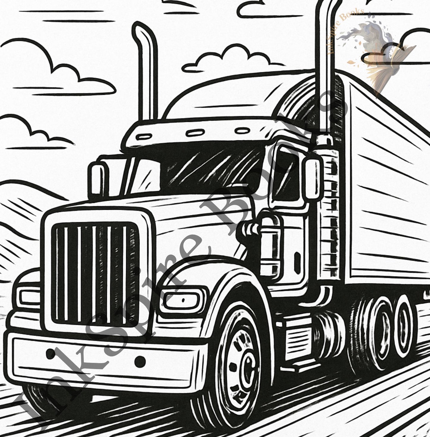 Wheels of Steel: A Truck Coloring Adventure