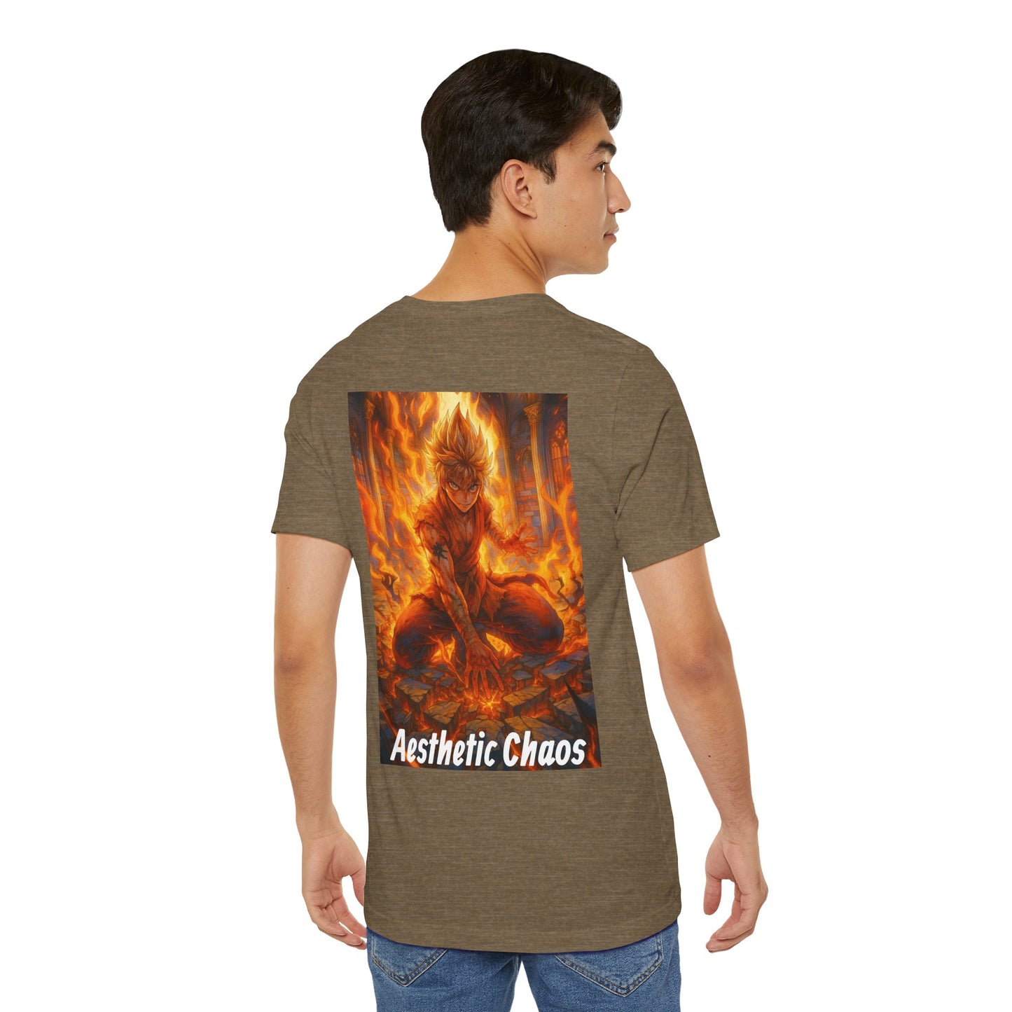 Aesthetic Choas, Deep impact, floor cracking, anime style Unisex Jersey Short Sleeve Tee