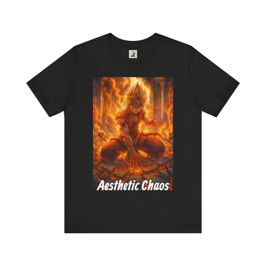 Aesthetic Choas, Deep impact, floor cracking, anime style Unisex Jersey Short Sleeve Tee
