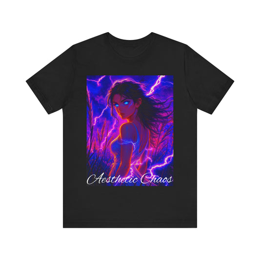 Aesthetic Chaos, Electric woman Graphic Unisex Jersey Short Sleeve Tee