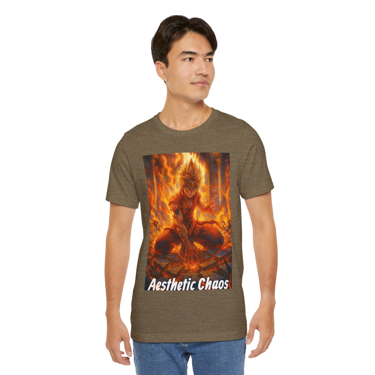 Aesthetic Choas, Deep impact, floor cracking, anime style Unisex Jersey Short Sleeve Tee