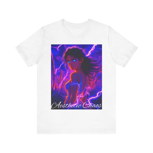 Aesthetic Chaos, Electric woman Graphic Unisex Jersey Short Sleeve Tee