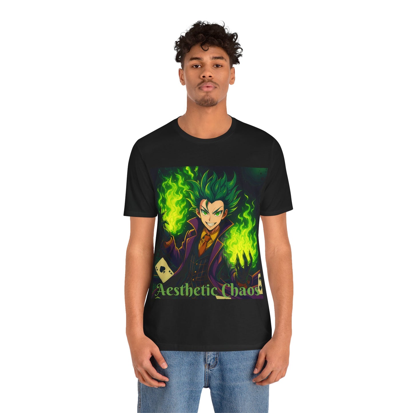 Aesthetic Chaos, anime clown, joker card clown Unisex Jersey Short Sleeve Tee