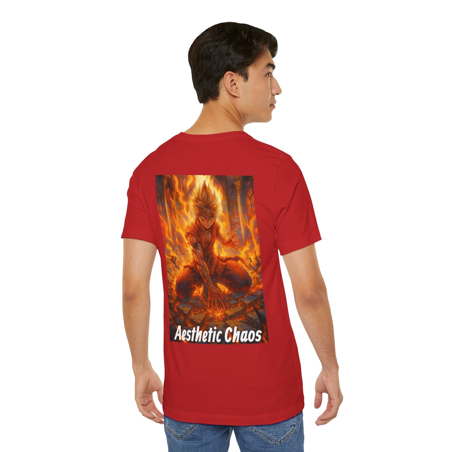 Aesthetic Choas, Deep impact, floor cracking, anime style Unisex Jersey Short Sleeve Tee