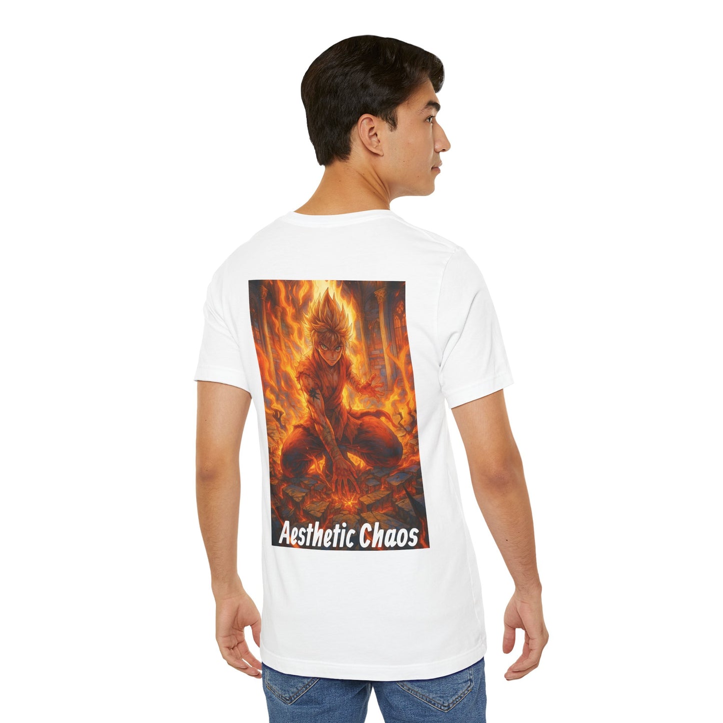 Aesthetic Choas, Deep impact, floor cracking, anime style Unisex Jersey Short Sleeve Tee