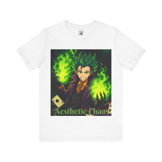 Aesthetic Chaos, anime clown, joker card clown Unisex Jersey Short Sleeve Tee