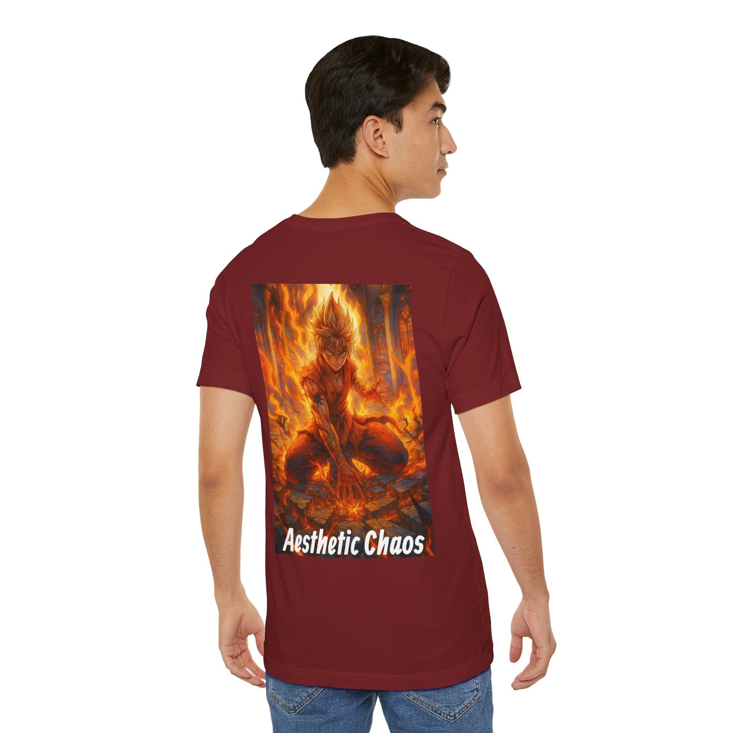 Aesthetic Choas, Deep impact, floor cracking, anime style Unisex Jersey Short Sleeve Tee
